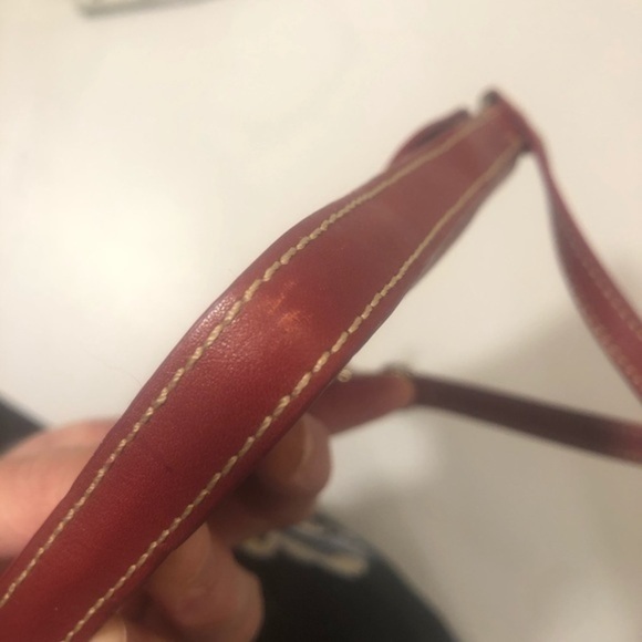 Coach red leather vintage accessories wristlet bag
